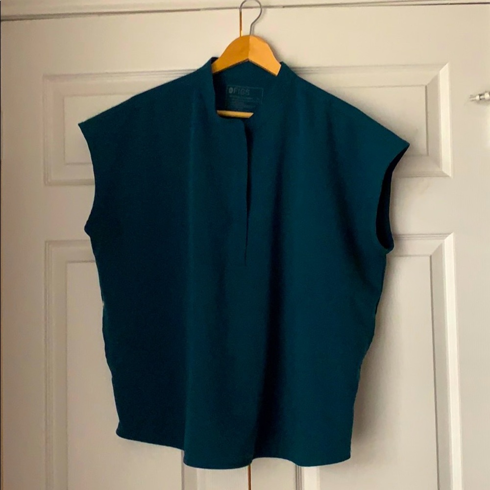 FIGS MANDARIN TOP XL EMERALD